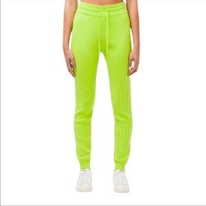 Ivy Park ~  Neon Green/Yellow Knit Sweatpants ~ never worn